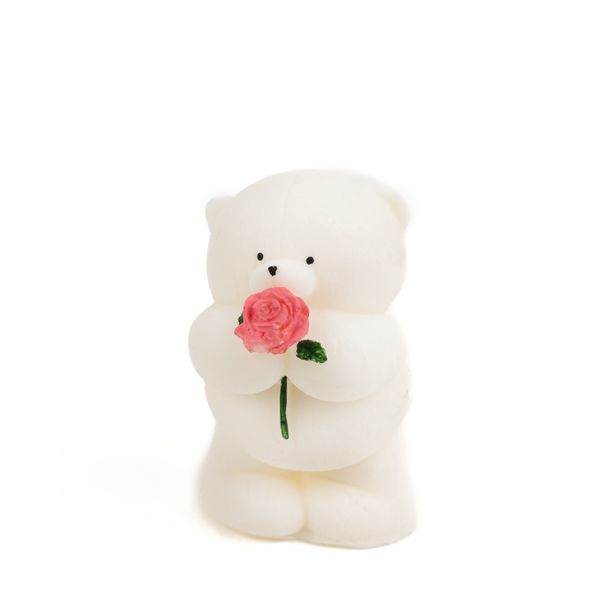 Мыло сувенирное "Мишка с розой"